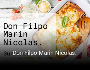 Don Filpo Marin Nicolas. réservation de table