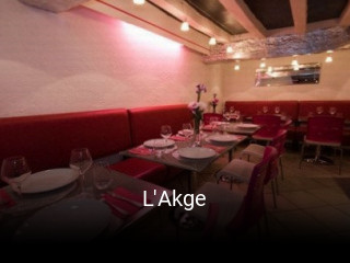 Réserver une table chez L'Akge maintenant