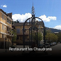 Restaurant les Chaudrons réservation de table