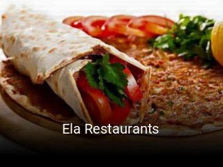 Réserver une table chez Ela Restaurants maintenant