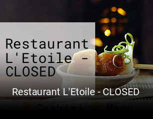 Restaurant L'Etoile - CLOSED réservation de table