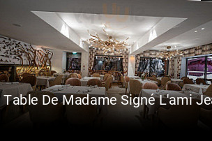 La Table De Madame Signé L'ami Jean réservation en ligne
