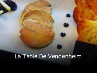 Réserver une table chez La Table De Vendenheim maintenant