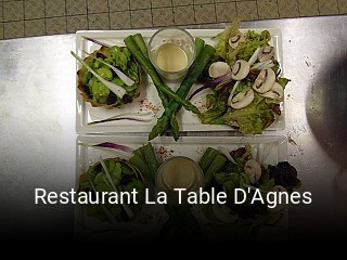 Restaurant La Table D'Agnes réservation en ligne