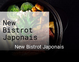 New Bistrot Japonais réservation de table