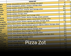 Réserver une table chez Pizza Zot maintenant