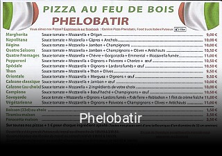 Phelobatir réservation de table