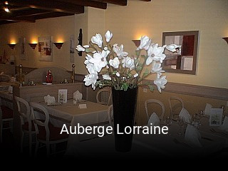 Auberge Lorraine réservation de table