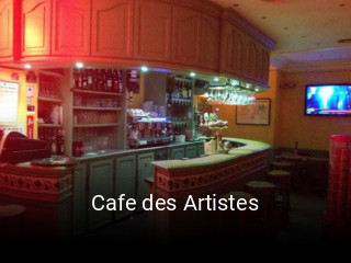 Cafe des Artistes réservation de table