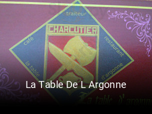 La Table De L Argonne réservation