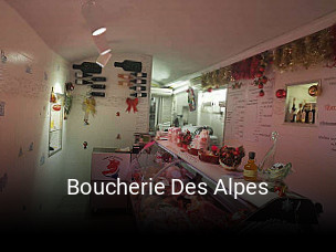 Boucherie Des Alpes réservation en ligne