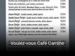 Voulez-vous Café Cantine réservation de table