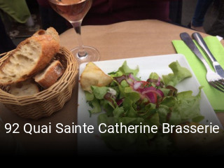 92 Quai Sainte Catherine Brasserie réservation de table