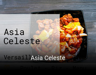 Asia Celeste réservation de table