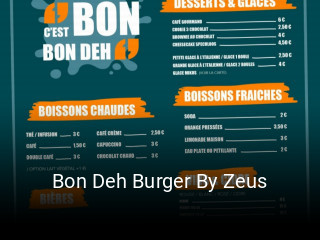 Bon Deh Burger By Zeus réservation