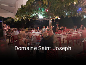 Domaine Saint Joseph réservation de table