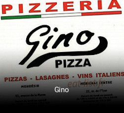 Gino réservation en ligne