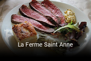 Réserver une table chez La Ferme Saint Anne maintenant