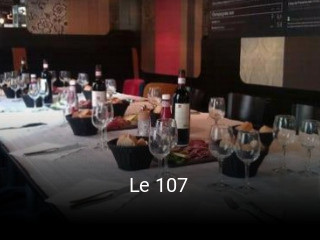 Le 107 réservation de table