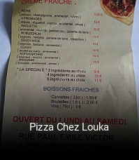 Pizza Chez Louka réservation de table
