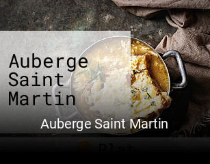 Auberge Saint Martin réservation de table