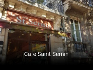 Cafe Saint Sernin réservation de table