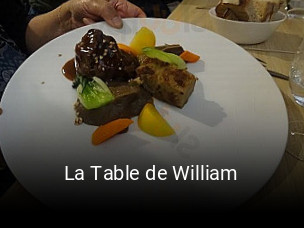 La Table de William réservation en ligne