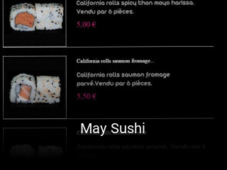 May Sushi réservation de table