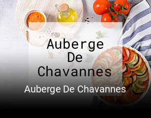 Auberge De Chavannes réservation de table