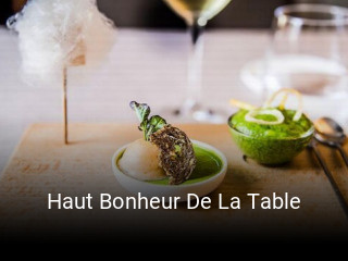 Haut Bonheur De La Table réservation de table