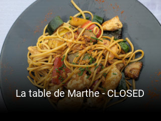 La table de Marthe - CLOSED réservation de table