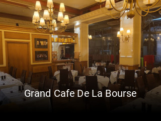 Grand Cafe De La Bourse réservation