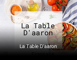 La Table D'aaron réservation de table