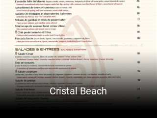 Cristal Beach réservation de table