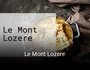 Le Mont Lozere réservation de table