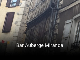 Bar Auberge Miranda réservation