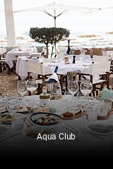 Réserver une table chez Aqua Club maintenant