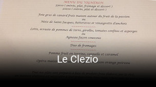 Le Clezio réservation de table