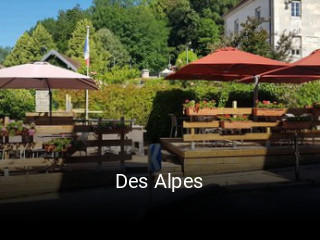 Des Alpes réservation en ligne