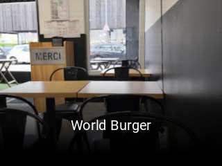 Réserver une table chez World Burger maintenant