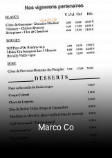 Marco Co réservation de table
