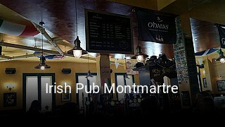Irish Pub Montmartre réservation en ligne