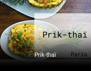 Prik-thaï réservation