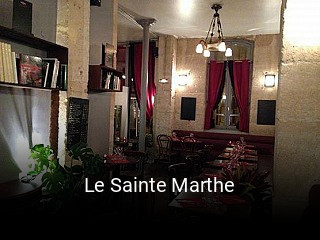 Le Sainte Marthe réservation de table