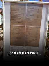 L'instant Baralbin Restaurant réservation