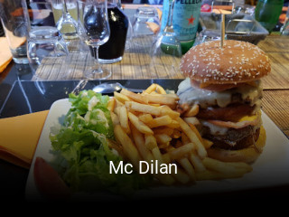 Mc Dilan réservation de table