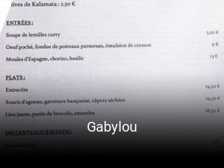 Gabylou réservation