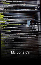 Mc Donald's réservation de table