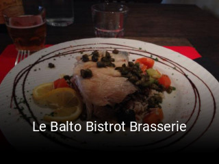 Le Balto Bistrot Brasserie réservation de table