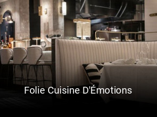 Folie Cuisine D'Émotions réservation de table